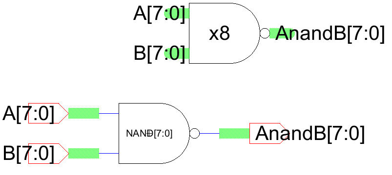 8-bit NAND schematic and icon