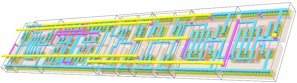 3D view of 1-bit ALU layout