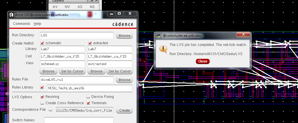 http://cmosedu.com/jbaker/courses/ee421L/f15/students/willi131/Lab%207/Lab%207%20Pics/40.%208bit%20ADDER%20Extracted%20LVS.PNG