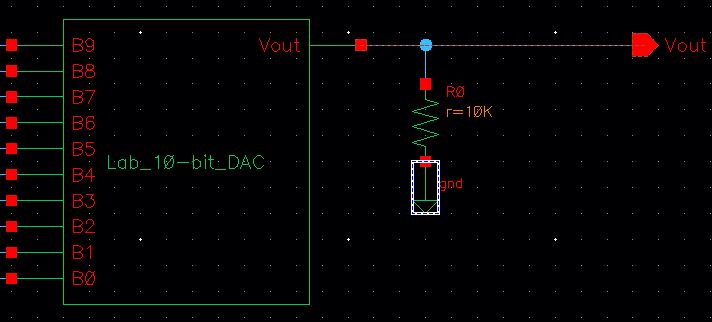 Resistive Load 10-bit ADC-DAC Schematic
