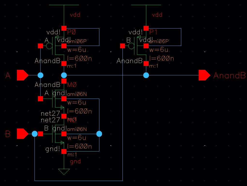 1-bit NAND Schematic