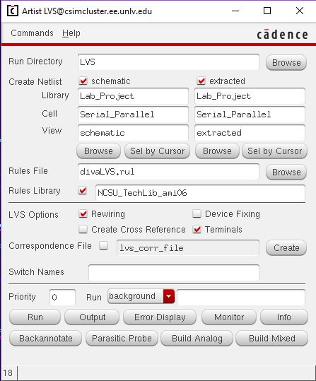 Serial-to-Parallel LVS Params