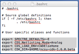 bashrc file