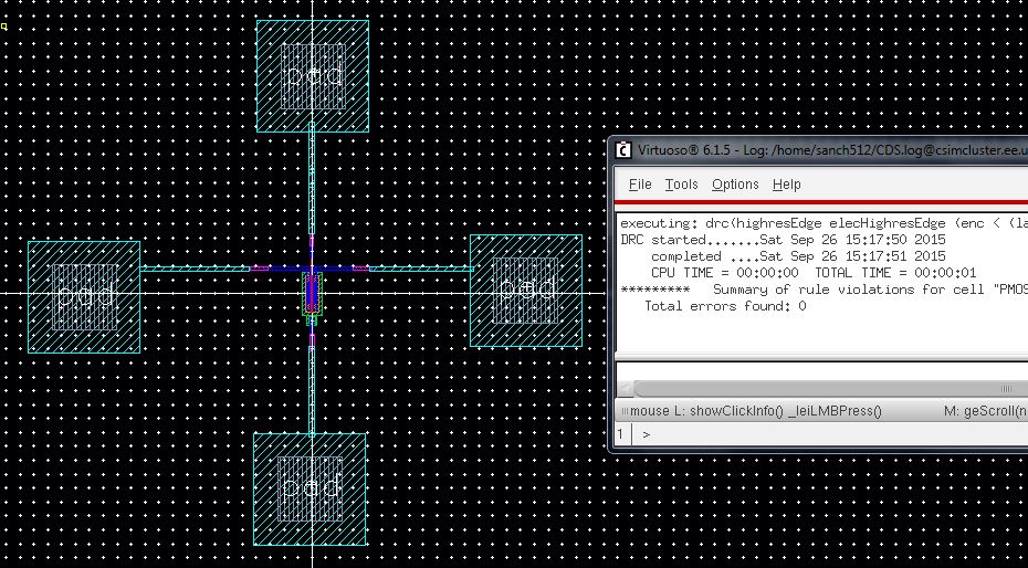 PMOS 4 probes DRC