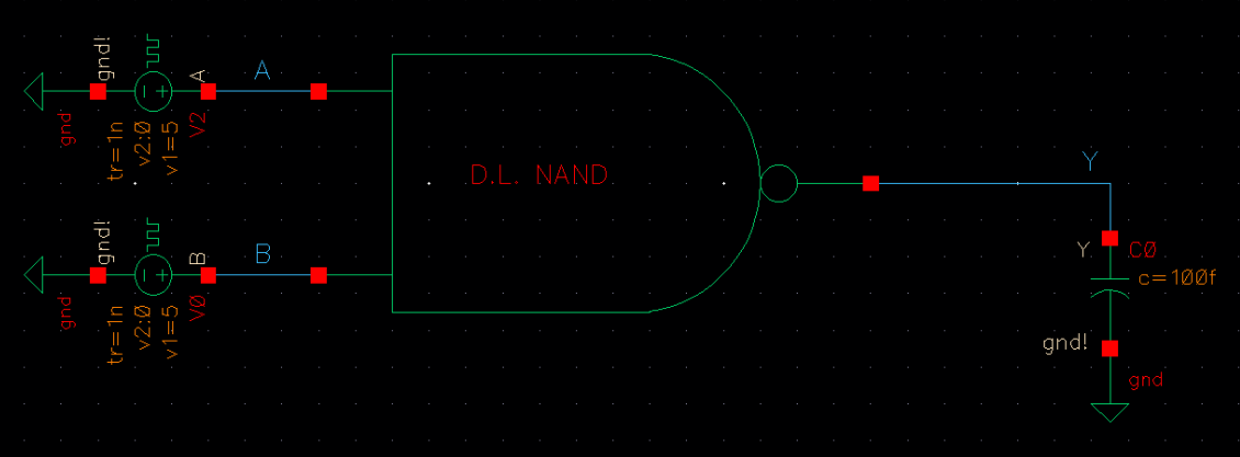 NAND Simulation Schematic