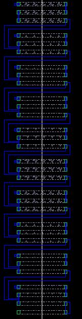 Extracted 10-bit DAC layout