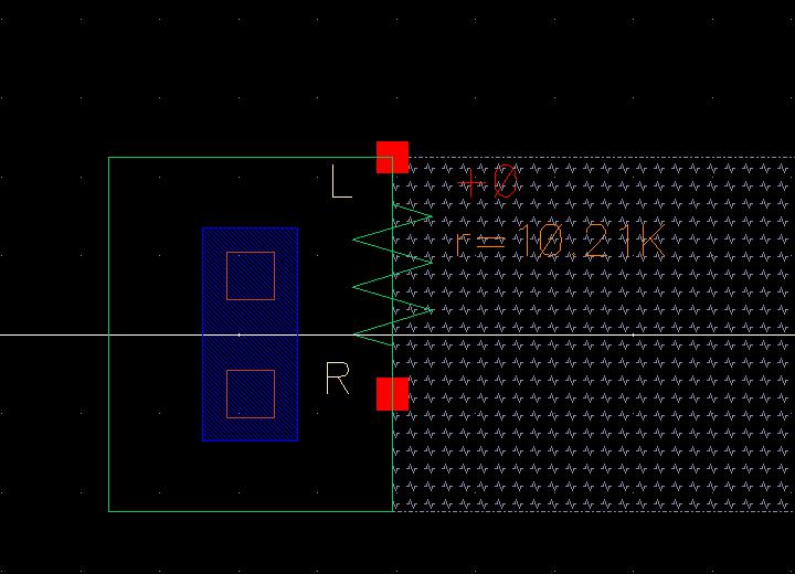 Extracted 10k n-well resistor, showing the value is 10.21k