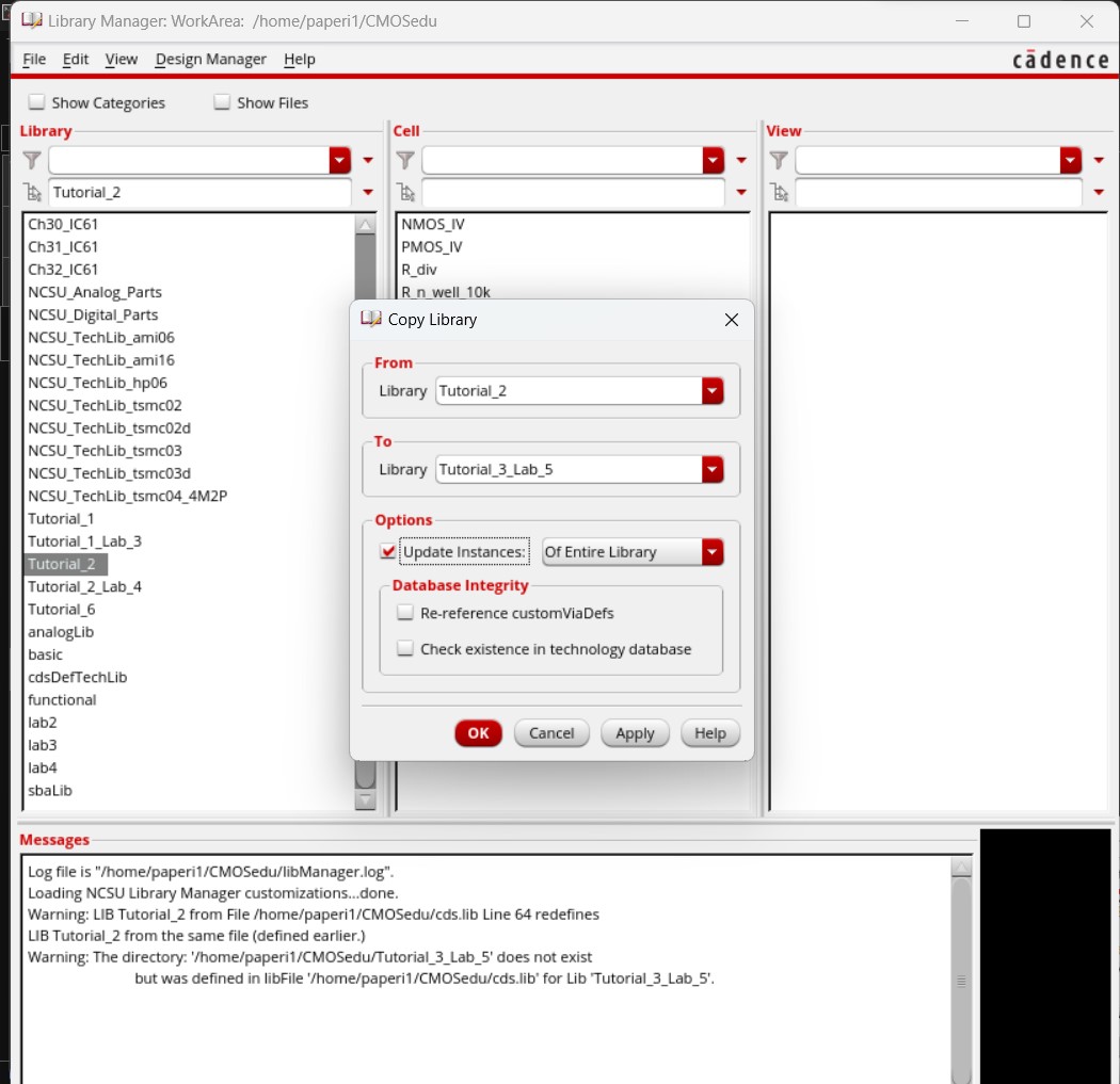 Copying Tutorial 2 library for Tutorial 3