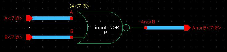 schematic for 8-input 6u/6u NOR gate