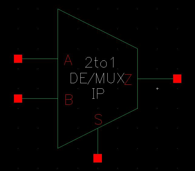 symbol for 2-to-1 DEMUX/MUX with just one select line