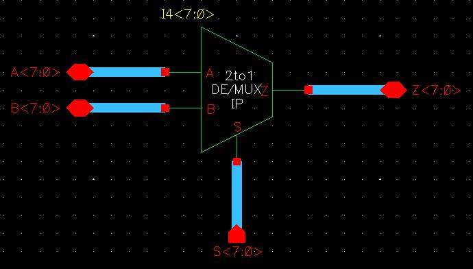 schematic of 8-bit 2-to-1 DEMUX/MUX